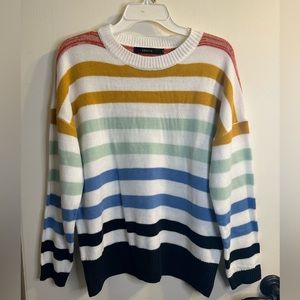 Zesica Multicolored Striped Sweater Size Small